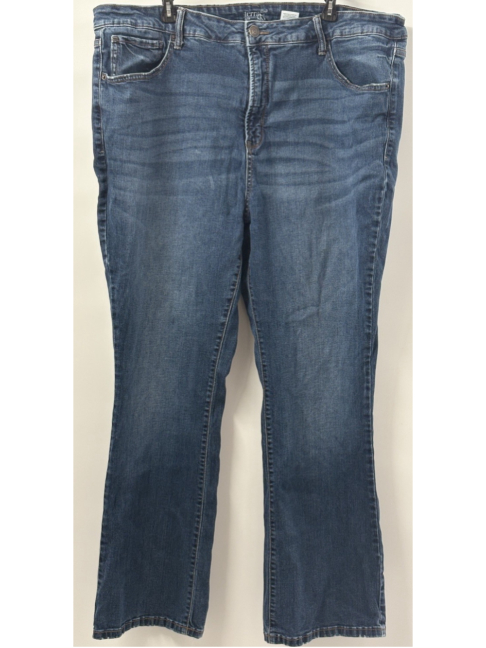 Terra & Sky Jeans 22W Dark Wash High Rise Bootcut Stretch Plus Size Denim Pants